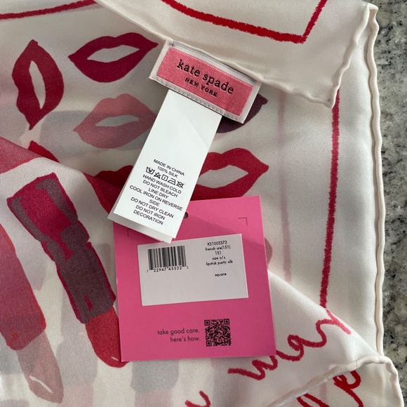 Lipstick Party Silk Square Scarf from KATE SPADE NEW YORK - Picture 8 of 8